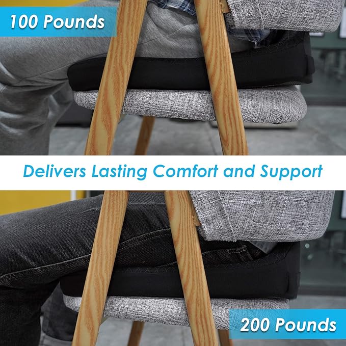Comfortable Car Coccyx Seat Cushion Pad for Sciatica Tailbone Pain Relief, Heightening Wedge Booster Seat Cushion for Short People Driving, Truck Driver, for Truck Accessories Office Chair