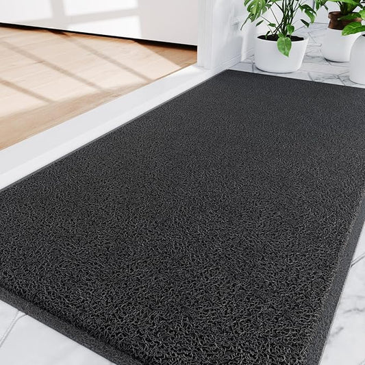 Amyracel Front Door Mat Indoor Outdoor Entrance, 36" x 48" All-Season Waterproof Doormat for Enterway, Heavy Duty Commercial Floor Mat, Fade Resistant, Rubber Back, Low Profile, Easy Clean
