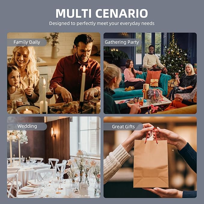 Hammered Silverware Set, CITESANA 20-Piece Heavy Duty Mirror Polished Stainless Steel Flatware Set Cutlery Set Flatware Service for 4