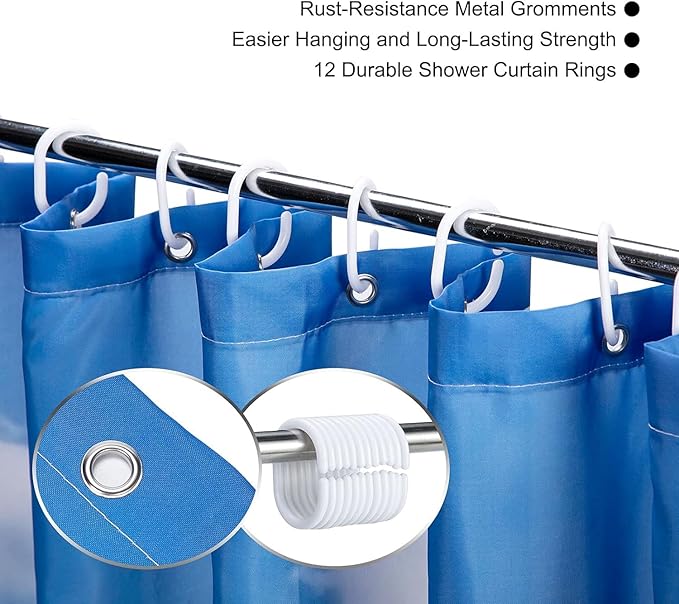 Domoku Cat Shower Curtain Funny Pet Kitten Couple Cosplay in Ocean Fun Cute Cat Bathroom Shower Curtains Polyster Fabric Waterproof with 12Hooks,72 * 84inch/180cm*210cm