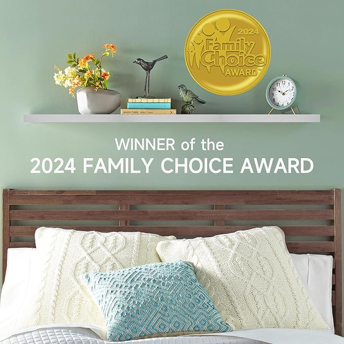 BAYKA Floating Shelves, 36 inch Wall Mounted Rustic Wood Shelves for Bathroom, Bedroom, Living Room, Kitchen, Office, Hanging Shelf for Books/Storage/Decor(White,Set of 2)