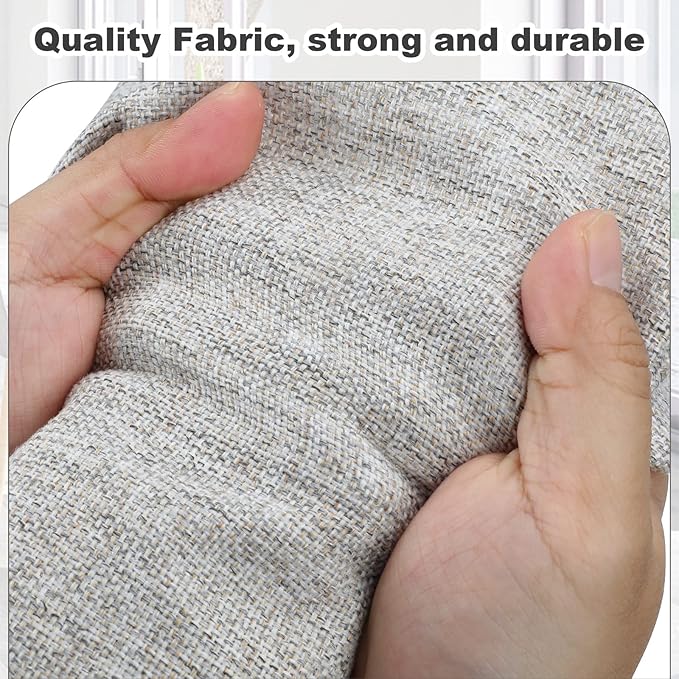 Large 17 36 Quart Collapsible Stackable Storage Bins with Lids, 1 Pack Beige Foldable Fabric Closet Storage Boxes with Lids, 4 Handles Toy Heavyduty Dark Gray Linen Storage Cube Box