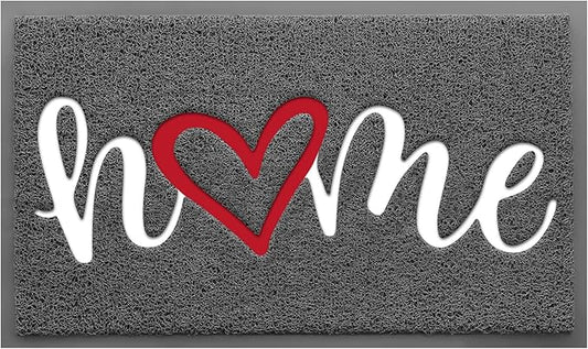 StepLively Door Mat Home Welcome Mats Outdoor and Indoor, Heavy-Duty Low-Profile Non-Slip Front Welcome Mat for Home Entrance, Outside Entry, Yard, Floor, (30''x17.5'', Grey)