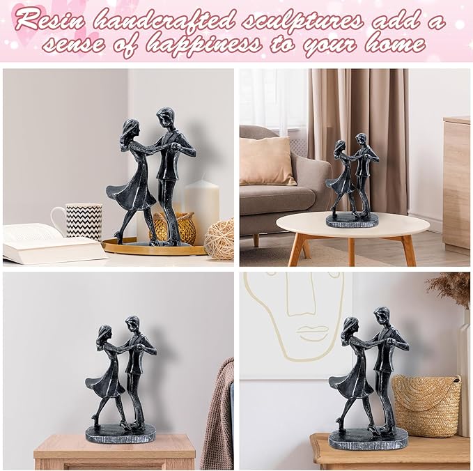 Anniversary Wedding Gifts, Love Ornament for Couple, Romantic Couple Sculptures, Abstract Resin Statues for Home Decor, Valentines Statues Decor for Desk Office, Valentines Gifts for Women Wife