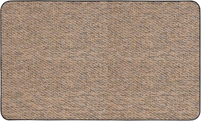 House, Home and More Skid-Resistant Carpet Indoor Area Rug Floor Mat - Black Ripple - 3 Ft X 5 Ft - Non Slip Rubber Backing, Stain Resistant, Dog Friendly, Living Room Bedroom Kitchen Entryway