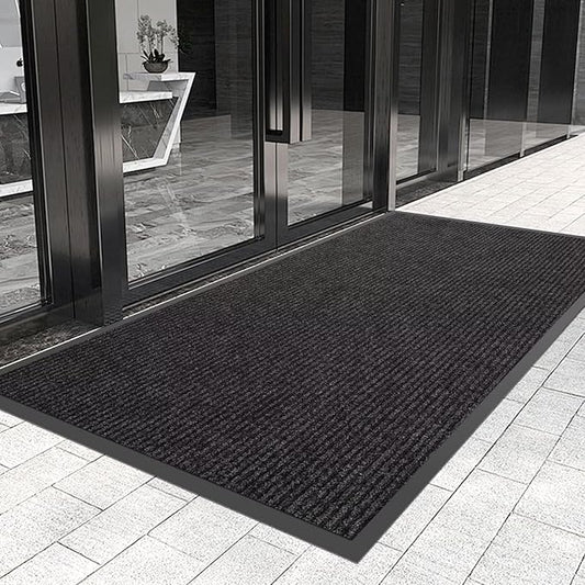 Commercial Grade Front Door Mat 3′ x 40′Customized Sizes,Heavy Duty Waterproof All Weather Doormat for Entrance, Rubber Backing Low Profile Indoor Outdoor Mats,Brush Floor Mats for High Traffic Area