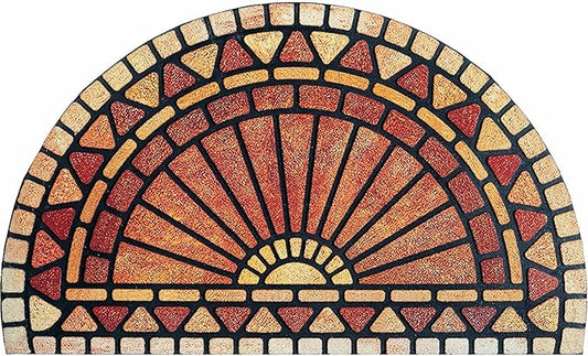 ubdyo Welcome in Style Front Door Mat - Low Pile Front Door Mat Outside Entrance - Muddy Dirt Trapping Welcome Matt Outdoor - Rubber Backing Anti Slip Indoor Doormat Entrance, 29" x 17"