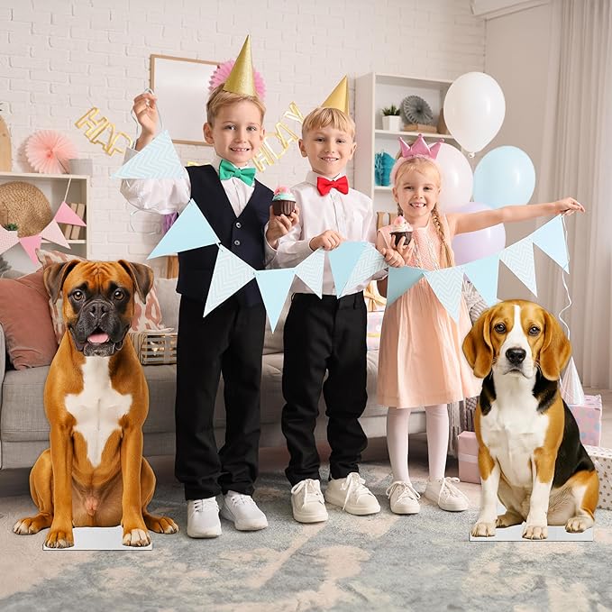 Dog -Boxer Life Size Standee - 3FT Freestanding Coroplast Cutouts | Pets Animal Standup Photo Booths, Birthday & Halloween Decorations