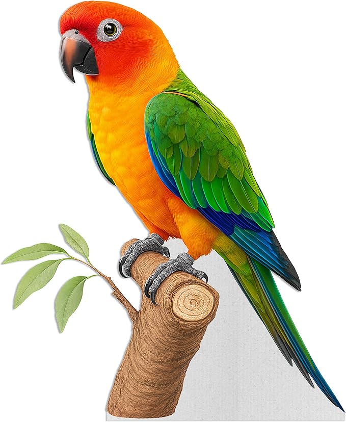 Parrot Life Size Standee - 2FT Freestanding Coroplast Cutouts | Jungle Animal Standup Photo Booths, Jungle Party, Birthday & Halloween Decorations