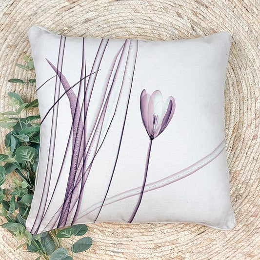 Textured Modern Minimalist Pillow Cover with Creative Floral Print, Digital-Printed Square Cushion Cover for Living Room Sofa (26 * 26inch-03024)