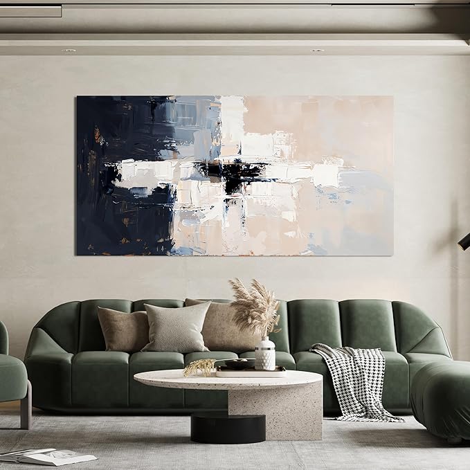 Abstract Wall Art Decor Oversized Wall Art Pictures for Living Room Black and White Wall Art Decor Abstract Canvas Art Wall Decor Modern Large White Wall Art Prints Bedroom Office Decor 29" X 58"