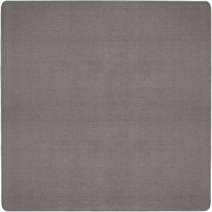 House, Home and More Skid-Resistant Carpet Indoor Area Rug Floor Mat - Gray - 8 Ft X 8 Ft - Non Slip Rubber Backing, Stain Resistant, Dog Friendly, Living Room Bedroom Kitchen Entryway