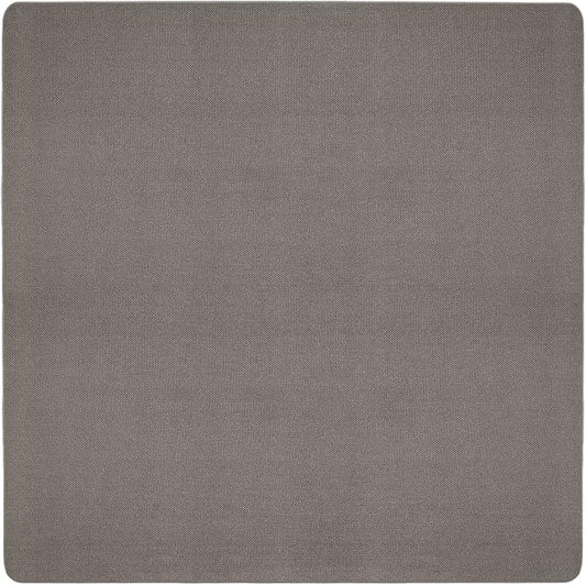 House, Home and More Skid-Resistant Carpet Indoor Area Rug Floor Mat - Gray - 8 Ft X 8 Ft - Non Slip Rubber Backing, Stain Resistant, Dog Friendly, Living Room Bedroom Kitchen Entryway