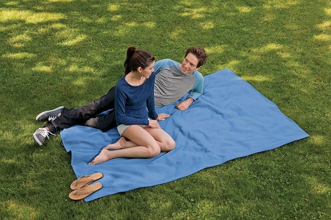 MV Sport Lightweight Sweatshirt Blanket Throw – Warm & Cozy, Breathable Oversized Fleece Knit, Couch, Bed, Travel, Cold Nights, and Outdoors – Soft Light Weight Blanket 54" x 84" Baby Blue