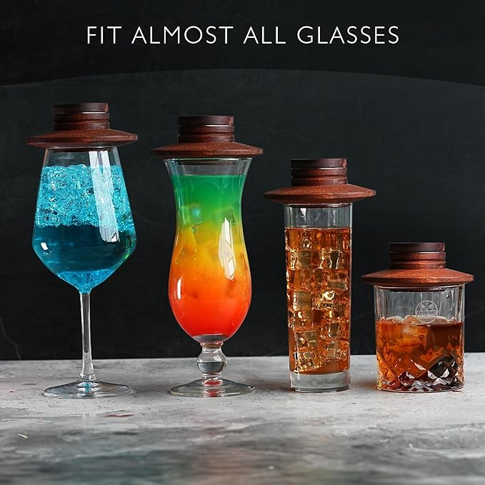 EVERYDAY COCKTAIL® | Whiskey Smoker Kit with Torch – Old Fashioned Smoker Kit with 4 Flavors Wood Chips – Deluxe Whisky Smoker Kit Gifts for Him Men Dad Gifts – Elegant Wooden Box Bourbon Smoker Kit