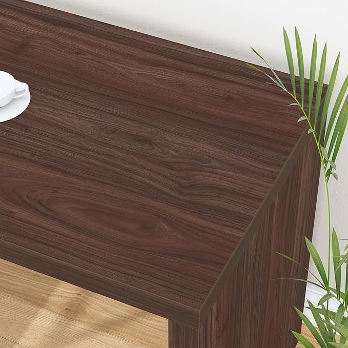 HSH 360 Rotating L Shaped Desk with Drawers, Walnut L Shape Computer Desk with Storage Cabinet Shelves, Rustic Home Office Desk for Executive Writing Study Work, Swivel Desk Wood Table, 55 Inch