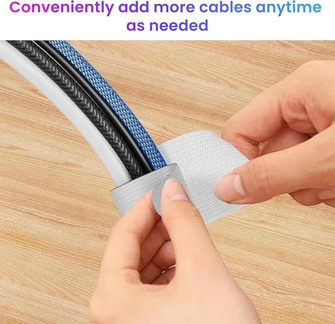 Hook and Loop Cable Ties, Self Adhesive Hook and Loop Cable Straps, Sticky-back Cord Organizer, Cable Clip, Household & Office Essentials, 40Pcs per Pack