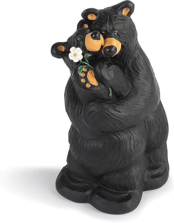 DEMDACO Bearfoots by Jeff Fleming Summer Love Couple Midnight Black 5 x 3 Resin Stone Collectible Figurine