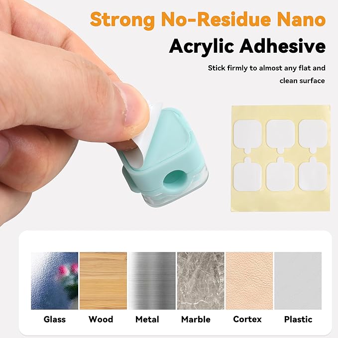 6 Pcs Cable Management Clips for Home Office Desk Cord Keeper Organizer Accessories Charger USB Wire Organizer Cord Holder for Nightstand Automotive (Blue)