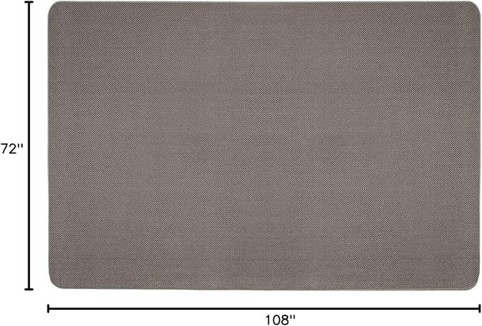 House, Home and More Skid-Resistant Carpet Indoor Area Rug Floor Mat - Gray - 6 Ft X 9 Ft - Non Slip Rubber Backing, Stain Resistant, Dog Friendly, Living Room Bedroom Kitchen Entryway