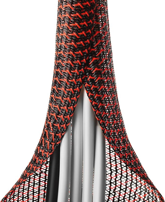 ZhiYo 6.6ft - 1/2 inch Cable Sleeve, Cord Wrap Wire Protector Tubing for Pets, PC Cable Wrap, Computer Cable Management Sleeve - Black - Red