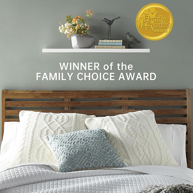 BAYKA Floating Shelves, 48 inch Wall Mounted Rustic Wood Shelves for Bathroom, Bedroom, Living Room, Kitchen, Office, Hanging Shelf for Books/Storage/Decor(White,Set of 2)