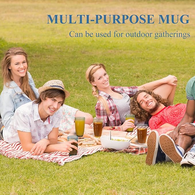 Acrylic Clear Highball Plastic Cups | Plastic Reusable Tumblers 20oz (Set of 8) | Stackable | BPA-free Tumblers | Shatterproof | Top-rack Dishwasher Safe