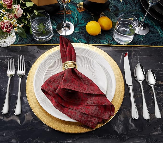 KEAWELL Premium Verona 45-Piece Silverware Set for 8 – Heavy Duty 18/10 Stainless Steel, Brilliant Mirror Finish, Smooth Edges, Dishwasher Safe (45, Silver)