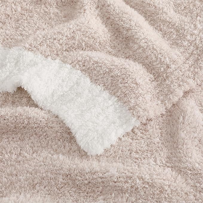 WRENSONGE Throw Blanket Cationic Dyeing Taupe Soft Cozy Fluffy Warm Hand Made Weave Throw Blankets for Couch, Sofa, Chair, Bed, Camping, Picnic, Travel Lightweight Bed Blanket - 60"*80"