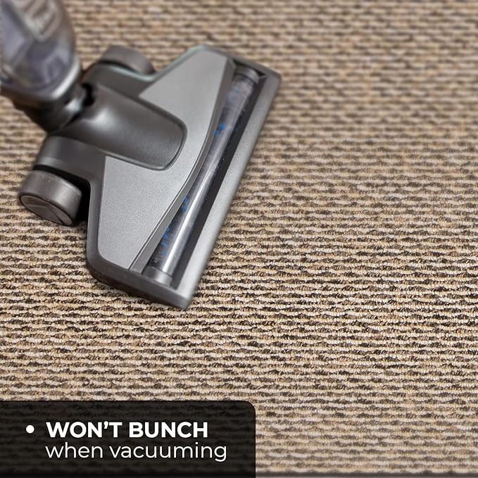 House, Home and More Skid-Resistant Carpet Indoor Area Rug Floor Mat - Black Ripple - 8 Ft X 12 Ft - Non Slip Rubber Backing, Stain Resistant, Dog Friendly, Living Room Bedroom Kitchen Entryway