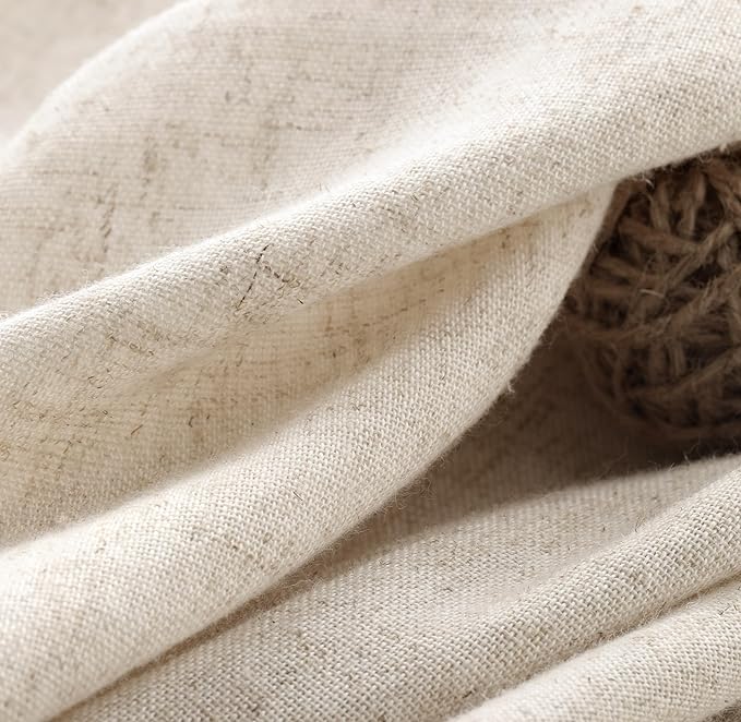 Awellife Farmhouse Orange Shower Curtain Button Linen Textured Woven Fabric,Pleated Orange Stripe,Country Style,72x72 Inch