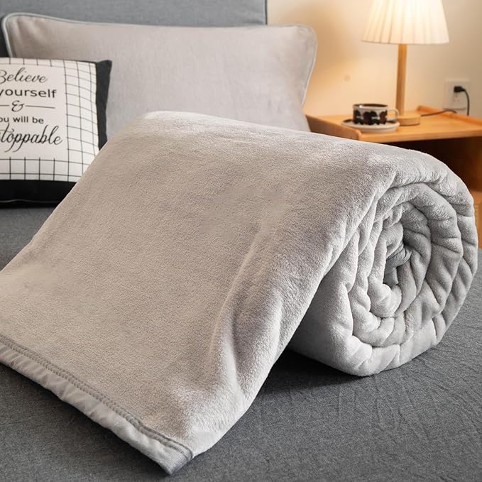 Fleece Bed Blankets Twin Size - Soft Lightweight Plush Fuzzy Cozy Luxury Blanket Microfiber Throw for Couch Bed,All-Season Breathable,60x80 Inches