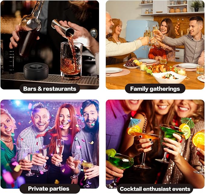 Electric Whiskey Smoker Kit with 6 Flavors Wood Chips, old fashioned smoker kit Built-in LED Ambient Light, Bourbon Smoker Kit, Bourbon Whiskey Gifts for Men,Dad,Husband