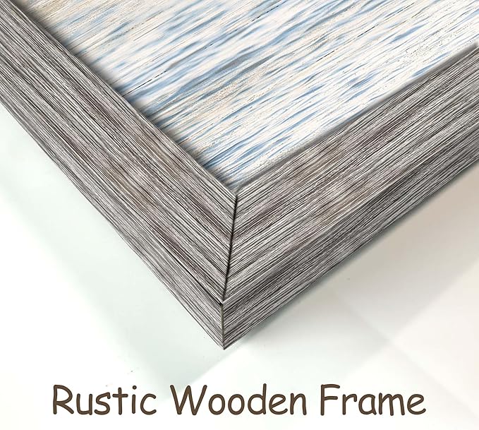 Horse Wall Art Wood Decor: Horses Running Large Framed Picture Wild Animal Print Painting Modern Wildlife Artwork Decoration for Home Office Living Room 45 x 30 Inches