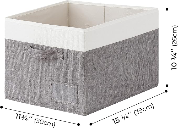 GRANNY SAYS Storage Baskets for Shelves, Fabric Storage Bins for Clothes, Closet Organization Bins, Collapsible Storage Bins with Handles, Decorative Storage Box, Extra Large, 3-Pack