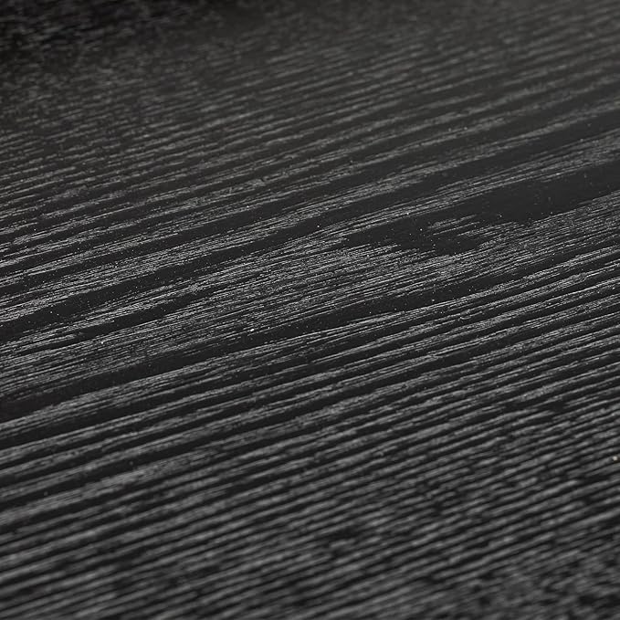 17.7 x 13 Inches Extra Large Solid Wood Serving Tray for Tea Coffee Table Snack Food Meals Serving Plate Kitchen Party Bar Breakfast Server with Raised Edges Black Wooden Decorative Ottoman Tray