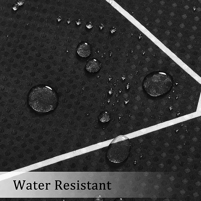 Black and White Shower Curtain, Black Ombre Geometric Men Bath Curtains for Bathroom, Masculine Shower Curtain, Durable and Machine Washable, 72 x 72 Inches, Black White and Gray