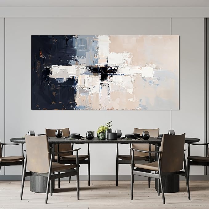 Abstract Wall Art Decor Oversized Wall Art Pictures for Living Room Black and White Wall Art Decor Abstract Canvas Art Wall Decor Modern Large White Wall Art Prints Bedroom Office Decor 29" X 58"