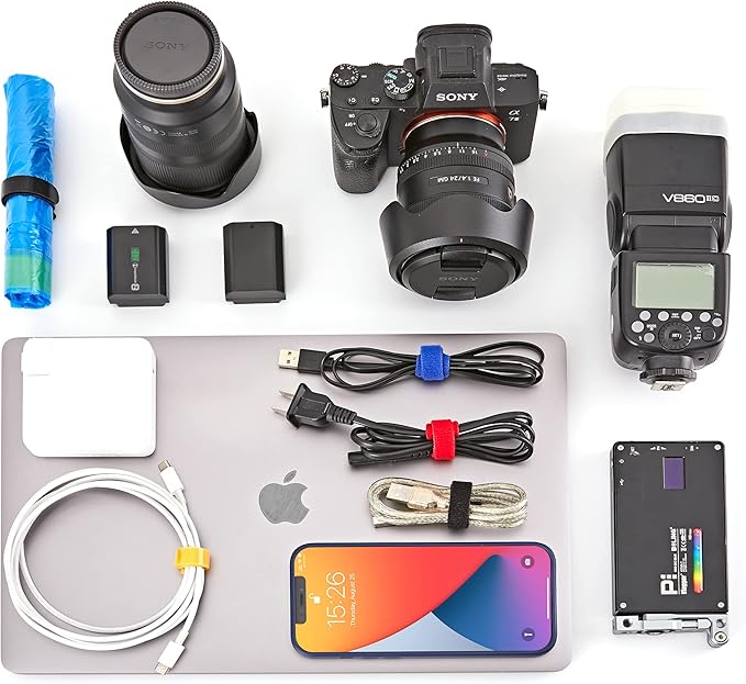 200 PCS Reusable Cable Ties with Hook and Loop, Multi-purpose Adjustable 8 Inch Cable Management Wire Ties Cable Straps for Organizing Home, Office and Data Centers (Multicolored)