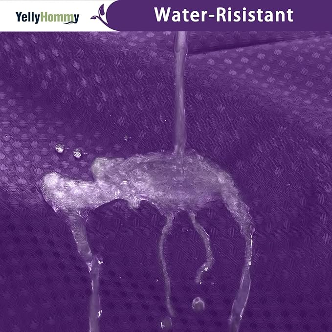 YellyHommy No Hook Shower Curtain with Snap in Liner Set Less Time Waffle Shower Curtain for Bathroom 75" L x 72" W Deep Purple