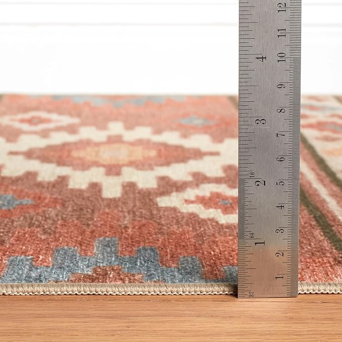 Dash & Albert Canyon Natural Machine Washable Rug, 2 X 3 Feet, Natural Geometric Pattern - Premium Luxury Hotel Quality Soft Breathable Hypoallergenic Machine Washable Easy Care All Season