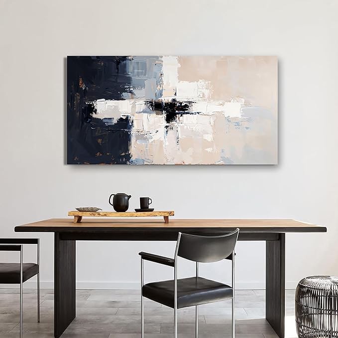 Abstract Wall Art Decor Wall Art Pictures for Living Room Abstract Canvas Art Wall Decor Modern White Wall Art Prints Artwork for Walls Black and White Wall Art Decorations Home Office Decor 20" X 40"