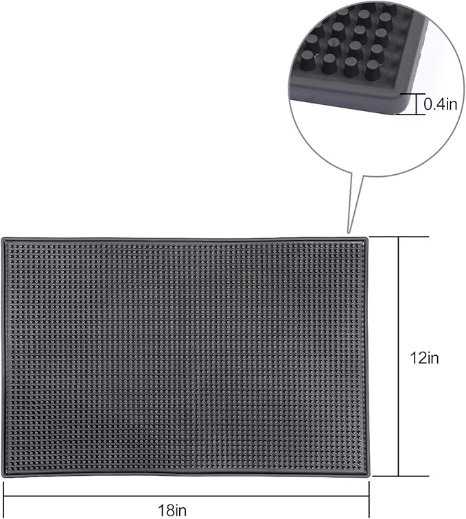 KINJOEK 3 PCS 12 x 18 in Bar Mat, Non Slip Bar Service Spill Mat Drying Mats for Countertop Cocktail Bartender Coffee Beverages