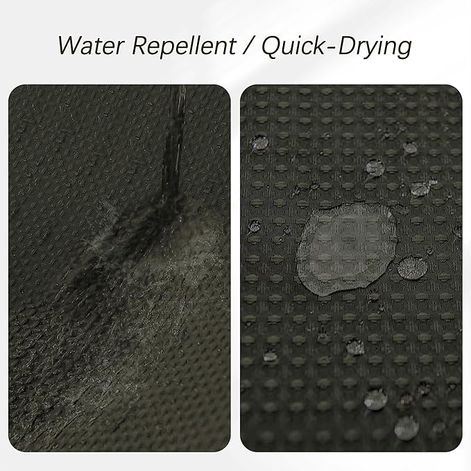 Shower Curtain Waffle Weave 36 Inches Heavy Duty Stall Fabric Shower Curtain Set for Bathroom, Waterproof Weighted 256GSM Half Size Shower Curtains with 6 Hooks, 36Wx72H Brown