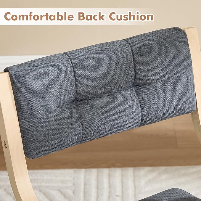 2-Pack Folding Dining Chairs with Cushion,Linen Padded Foldable Dining Chairs,Portable Wooden Folding Chairs for Dining Rooms Kitchen Wedding and Party Indoor Darkgrey