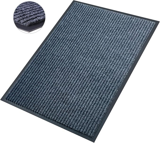 Front Door Mat,4'x6'Indoor Outdoor Door Mat,Heavy Duty Durable Welcome,Commercial Floor Mats Inside Outside Entrance, Waterproof All-Season, All-Weather Non Slip Backing Doormat for Entryway,Dark Gray