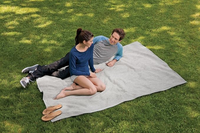 MV Sport Lightweight Sweatshirt Blanket Throw – Warm & Cozy, Breathable Oversized Fleece Knit, Couch, Bed, Travel, Cold Nights, and Outdoors – Soft Light Weight Blanket 54" x 84" Marble Heather