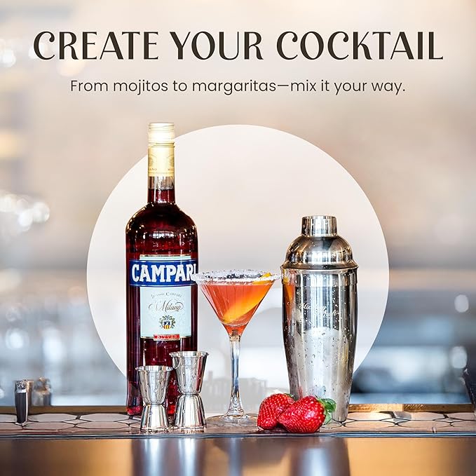 Mixology & Craft Bartender Kit: 14-Piece Cocktail Shaker Set - Bar Tool Set for Home and Professional Bartending - Martini Shaker Set with Drink Mixing Bar Tools - Exclusive Cocktail Recipes Bonus