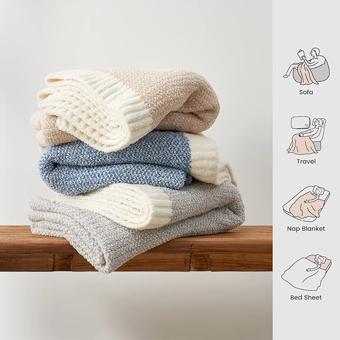 Snuggle Sac Oversized Bedding Blanket Grey Color Twin XL, Super Soft Warm Blankets for Bed, Living Room, Luxurious Microfiber Blanket Dupes, Heather Grey, 66x90 inches