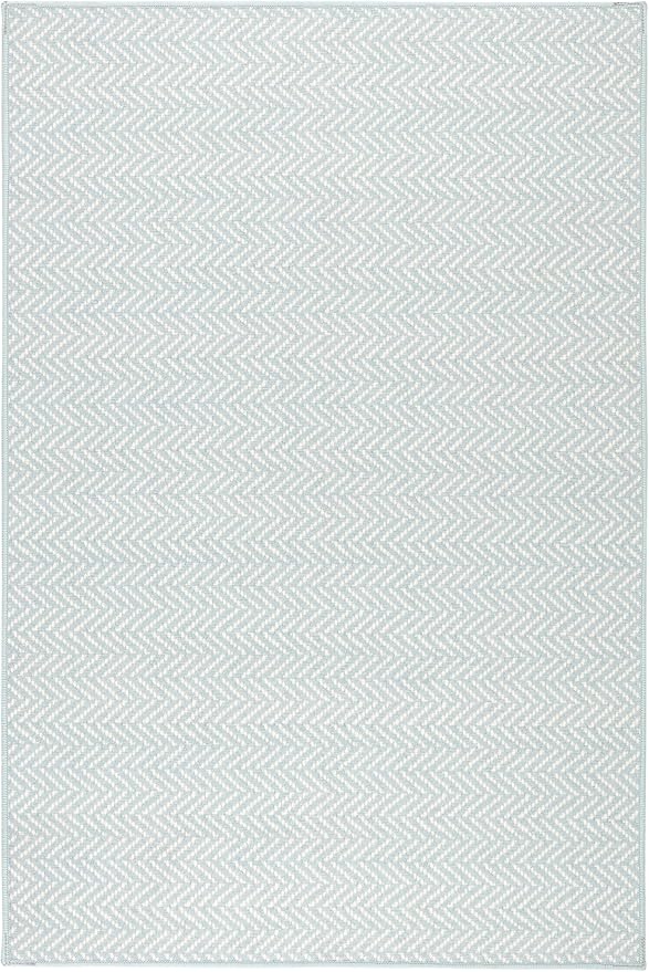 Dash & Albert Herringbone Navy Machine Washable Rug, 8.5 X 11.5 Feet, Blue Geometric Pattern